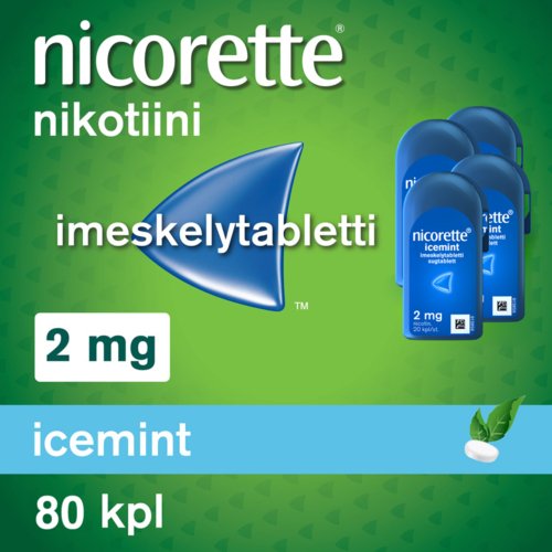 NICORETTE ICEMINT 2 mg imeskelytabl 80 kpl