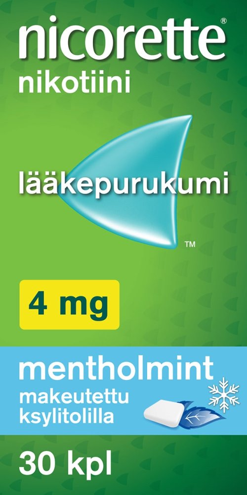 NICORETTE MENTHOLMINT 4 mg lääkepurukumi 30 fol