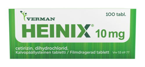 HEINIX tabletti, kalvopäällysteinen 10 mg 100 fol