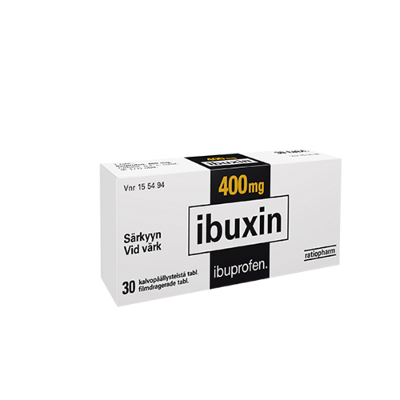 IBUXIN 400 mg tabl, kalvopääll 30 fol