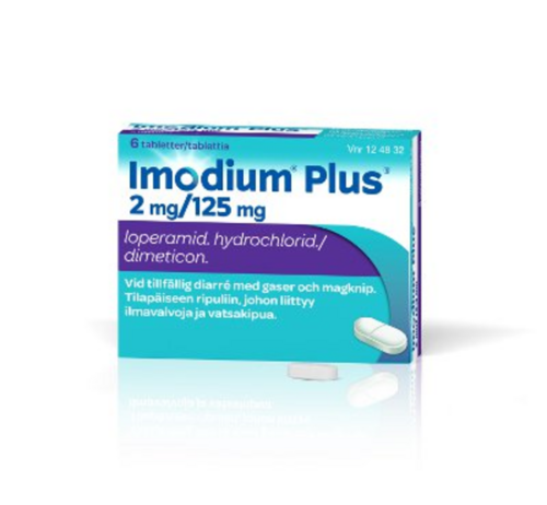 IMODIUM PLUS tabletti 2/125 mg 6 fol