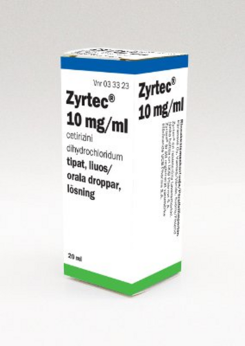 ZYRTEC tipat, liuos 10 mg/ml 20 ml